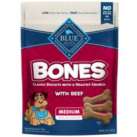 Blue Buffalo Classic Bone Biscuits with Beef Medium - 16 oz