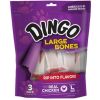 Dingo Meat in the Middle Rawhide Chew Bones - Large - 8.5" (3 Pack)