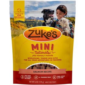 Zukes Mini Naturals Dog Treat - Savory Salmon Recipe - 6 oz