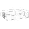 Dog Kennel Silver 64.6 ft¬≤ Steel