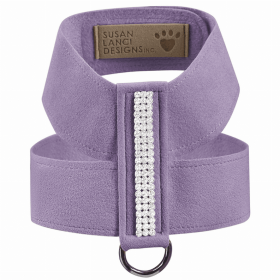 Susan Lanci Designs 3 Row Giltmore Crystals Tinkie Harness (Color: French Lavender, size: XS)