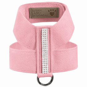 Susan Lanci Designs 3 Row Giltmore Crystals Tinkie Harness (Color: Puppy Pink, size: XL)