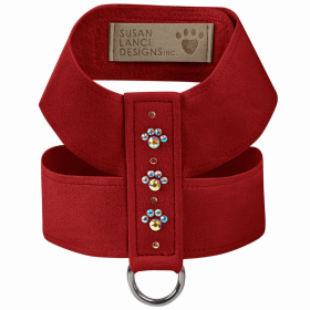 Susan Lanci Designs Crystal Paws Tinkie Harness (Color: Red, size: large)