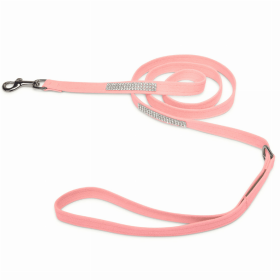 Susan Lanci Designs 3 Row Giltmore Crystals Leash (Color: Red, size: 4 FT)