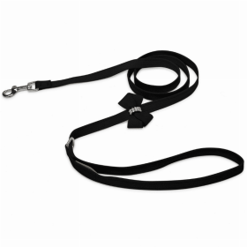 Susan Lanci Designs Nouveau Bow Leash (Color: Black, size: 4 FT)