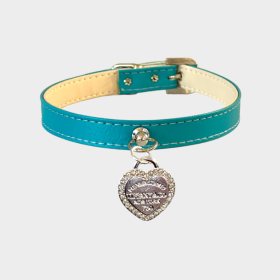 Rhinestone Heart Sniffany Dog Collar (size: 14")