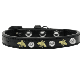 Studded Bee Collar (Color: Black, size: 12")