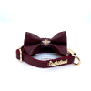 Red Wine collar, bow tie and leash