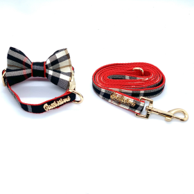 Collette Collar, Leash & Bow tie set (size: Full set - S)