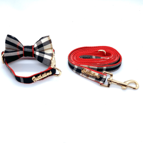 Collette Collar, Leash & Bow tie set (size: Full set - M)