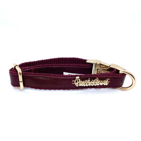 Red Wine Dog Collar (size: M-collar)