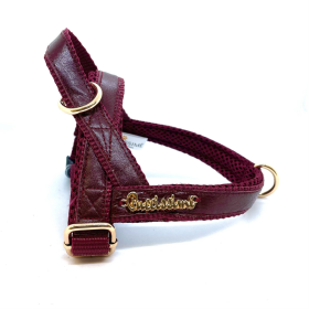 Red Wine One-click Dog Harness (size: Harness  -XXS)