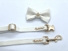 Swan Dog Leash, Bow Tie, Collar Dog Set