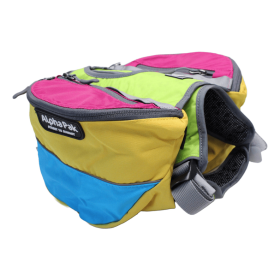 Adventurer 2-piece Dog Pack With EZ Latch  Harness (Color: RETRO, size: medium)