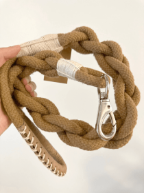 Handmade Sustainable  Cotton Rope Dog Leash, Eco-friendly (Style: Apple Green)