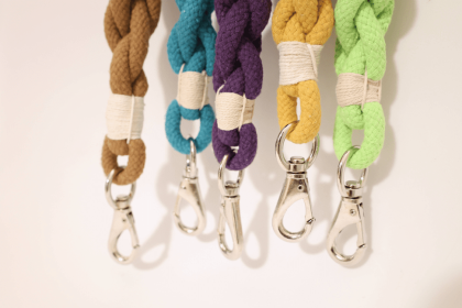 Handmade Sustainable Colorful Cotton Rope Dog Leash (Style: Gold Yellow)