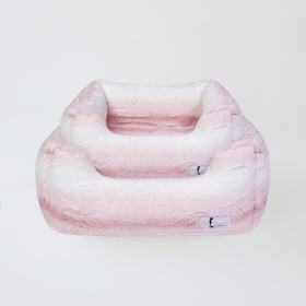 Cashmere Dog Bed (Color: Pink Fawn, size: large)