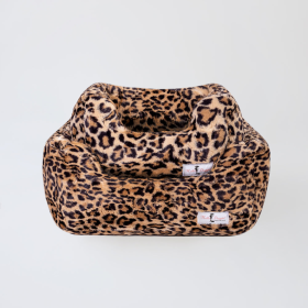 Cashmere Dog Bed (Color: Leopard, size: small)