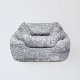 Cashmere Dog Bed (Color: Silver Fawn, size: small)