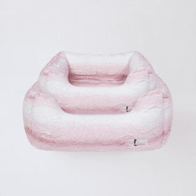 Cashmere Dog Bed (Color: Pink Angora, size: large)