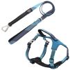 Pet Life 'Geo-prene' 2-in-1 Shock Absorbing Neoprene Padded Reflective Dog Leash and Harness