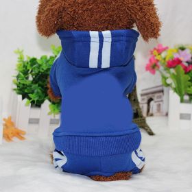 Pet four-legged clothes (Color: dark blue, size: L)