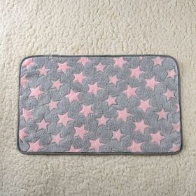 For Common Dogs Blanket Non-slip Seat Cushion (Option: Pink Stars-40x60cm)